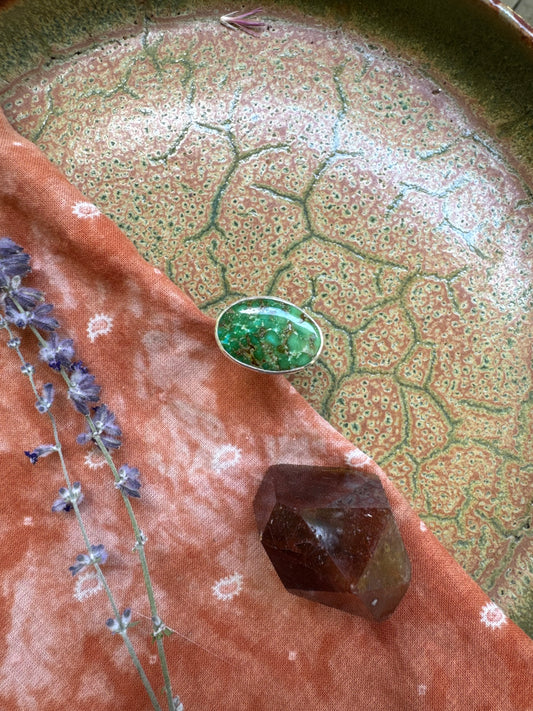 Sonoran Mountain Turquoise "Horizon" Ring - Size 7