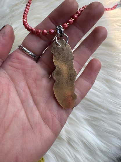 Triple Blue Turquoise Pendant and Bronze