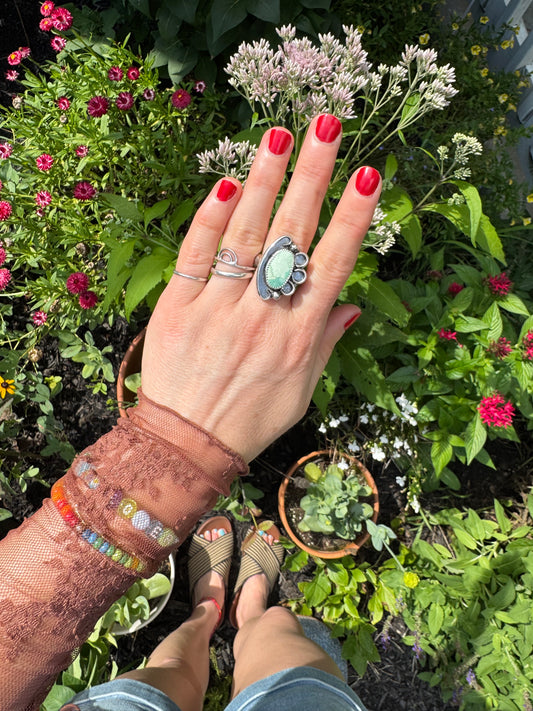 Lucin Variscite "Bluffs" Ring - Size 8