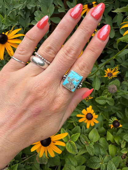 Kingman Turquoise Ring - Size 7 1/2
