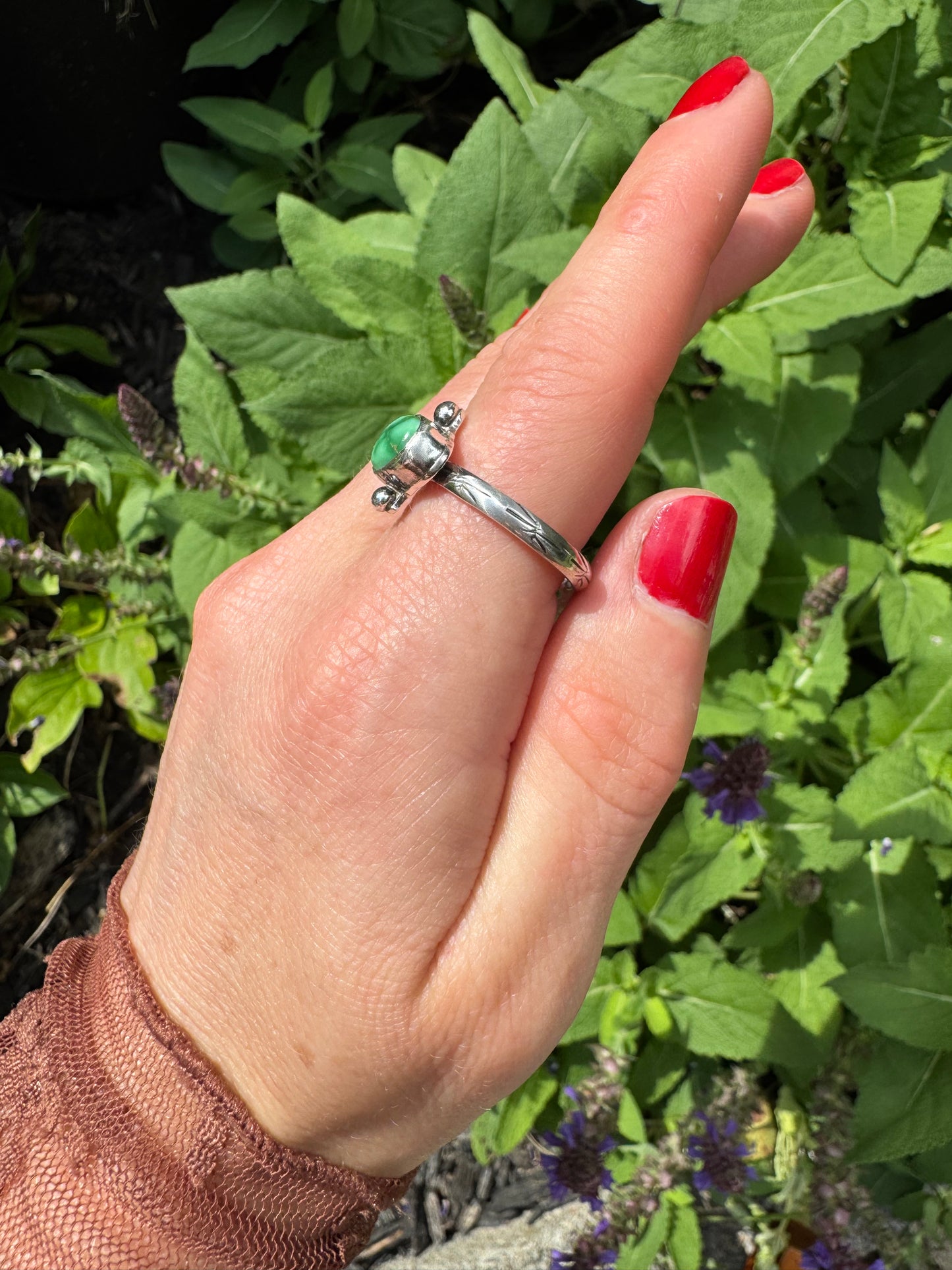 Sonoran Gold Turquoise "Waypoint" Ring - Size 8