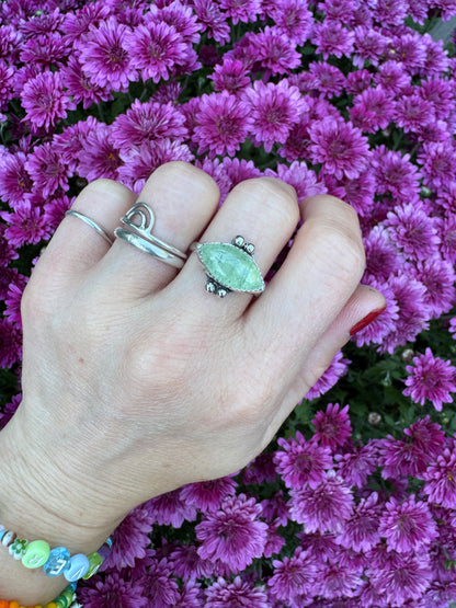 Prehnite Waypoint Ring - Size 7 1/2