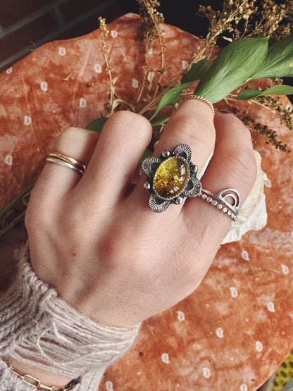 Amber Zia Ring - Size 8