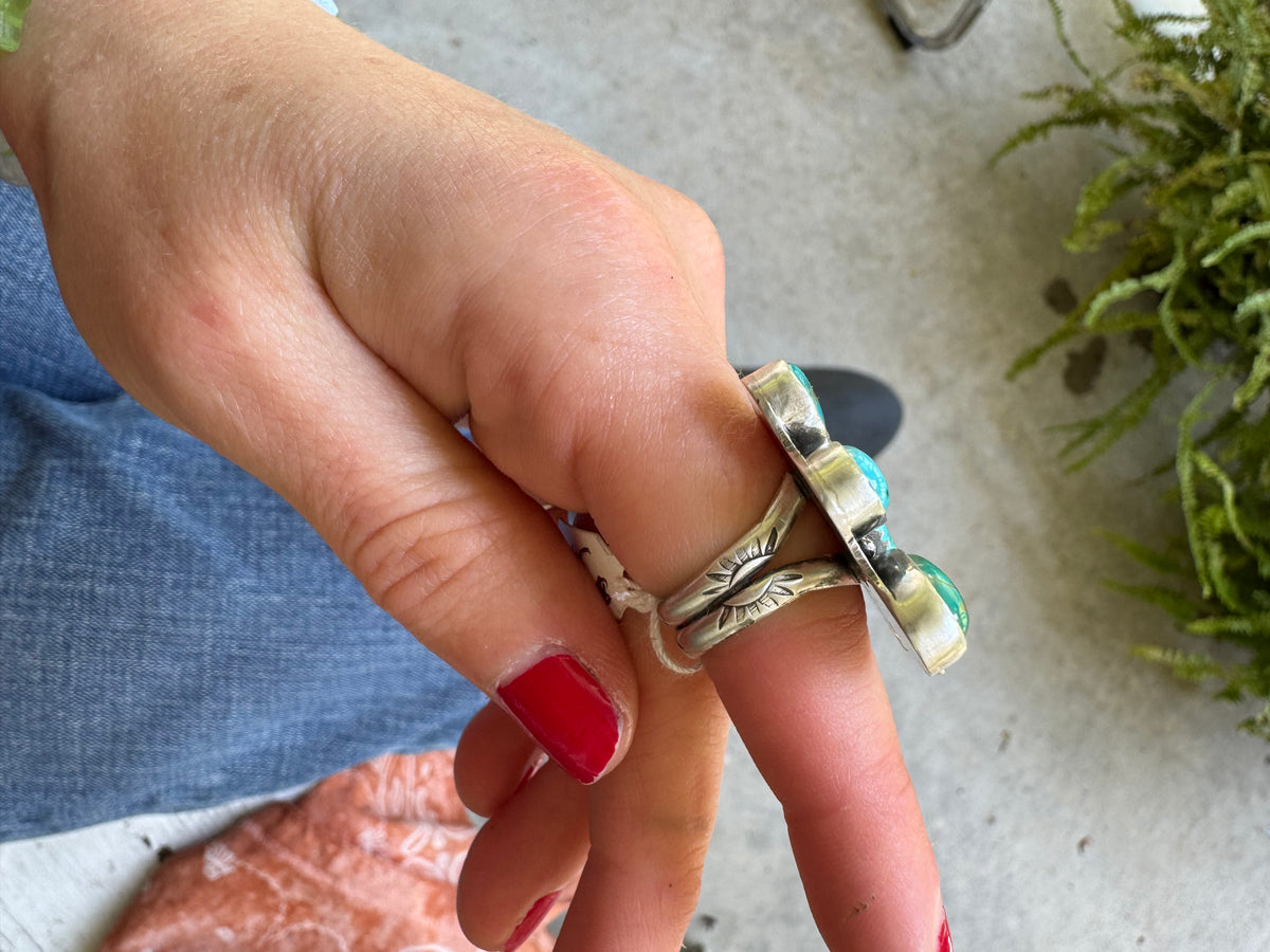 Butterfly "Dolly" Turquoise Ring - Size 5 1/2