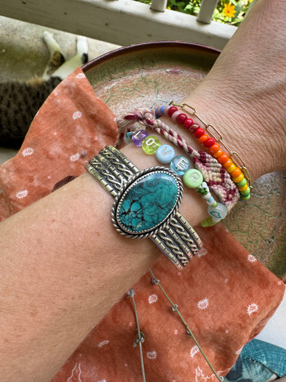 Hubei Turquoise Statement Cuff - size M