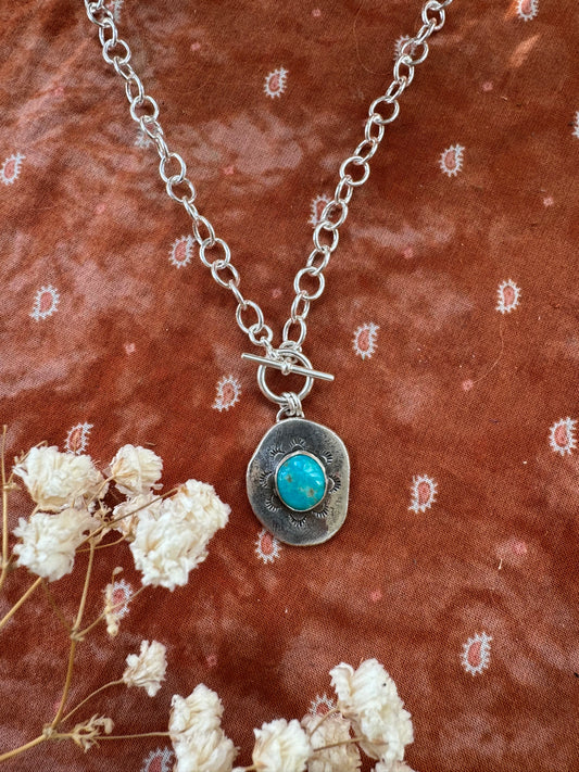 Sierra Bella Turquoise Etna Medallion Necklace