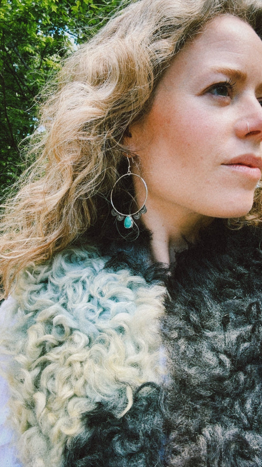 Sonoran Turquoise "Monument" Hoops