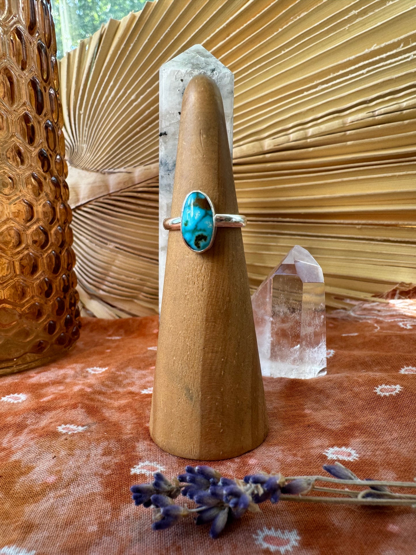 Kingman Turquoise Ring - size 5 1/2