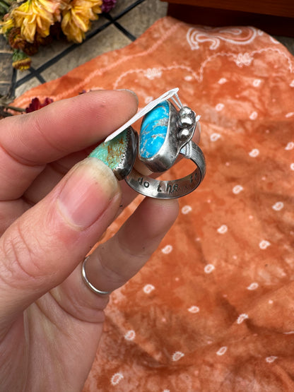 Turquoise "Sisters" ring - size 7 to 7 1/2