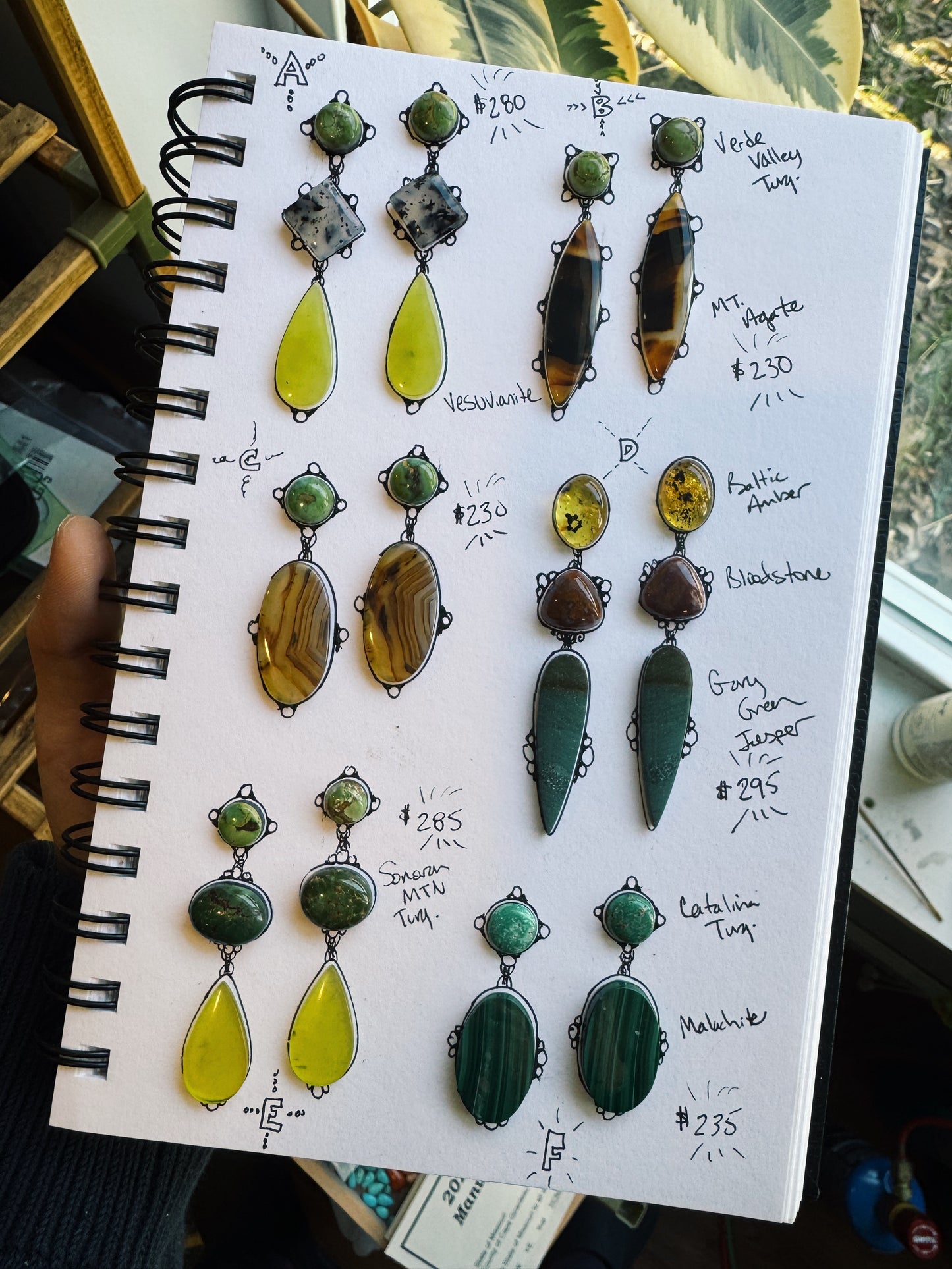 B. Turquoise + Montana Agate Statement Earrings