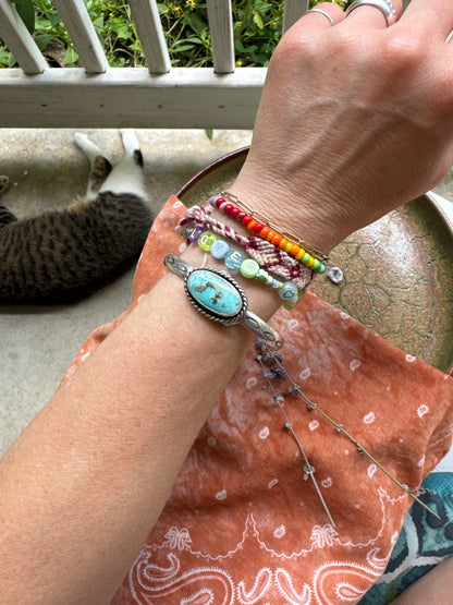 Lone Mountain Turquoise Statement Cuff - size M