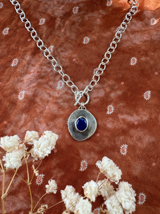 Lapis Lazuli Etna Medallion Necklace