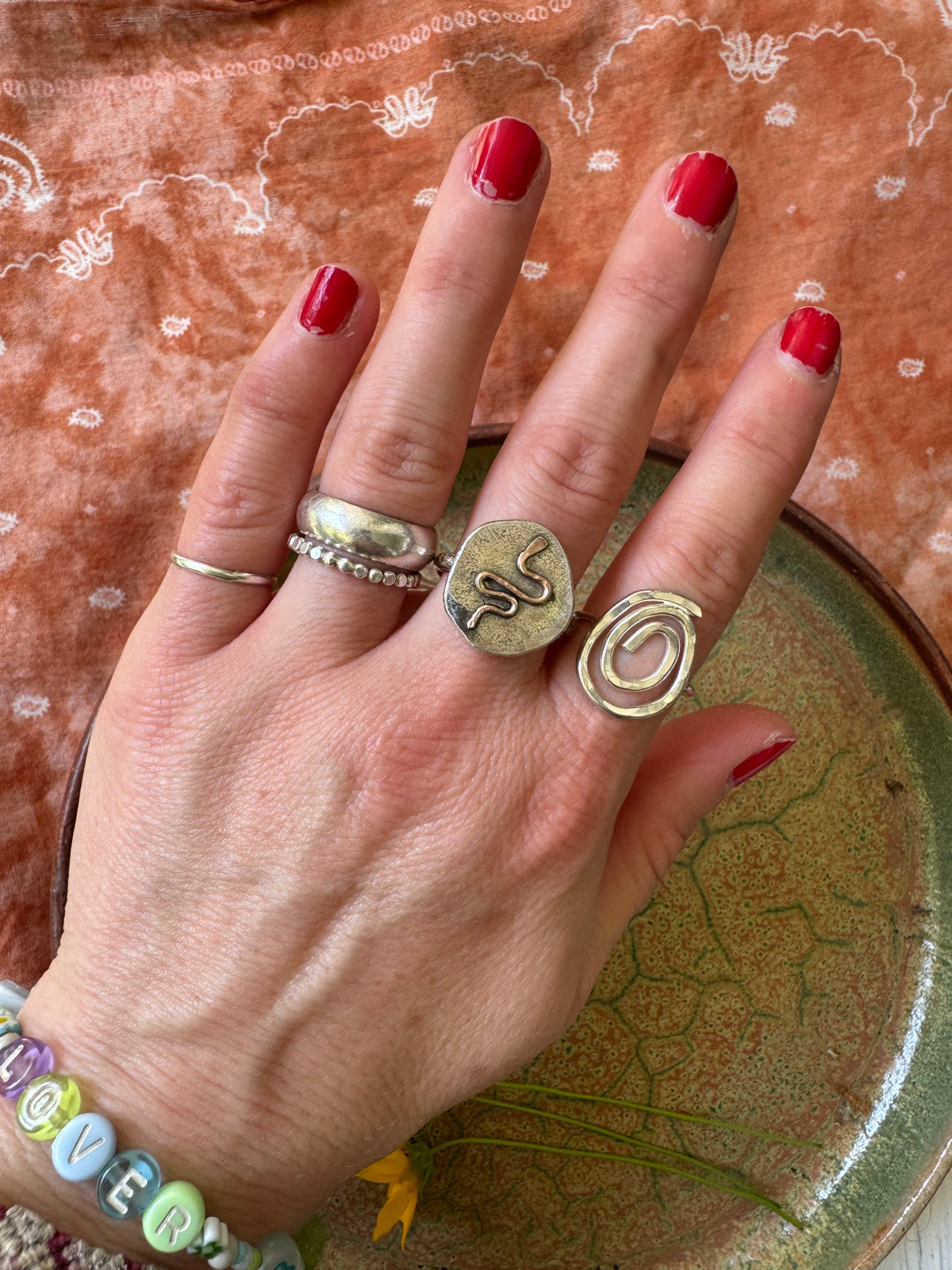 Desert Snake Ring - Size 8 3/4
