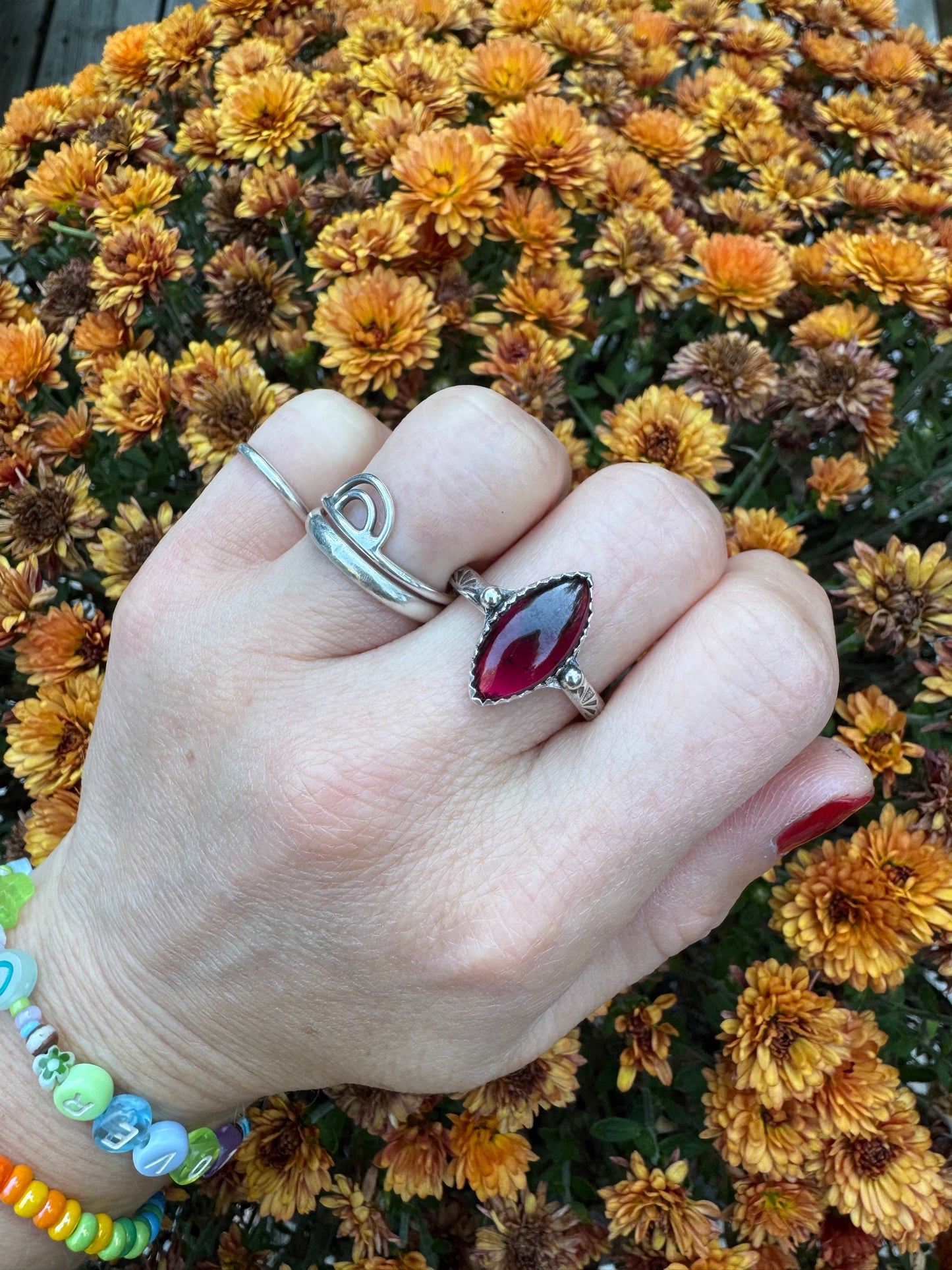 Rhodolite Waypoint Ring - Size 10 1/2