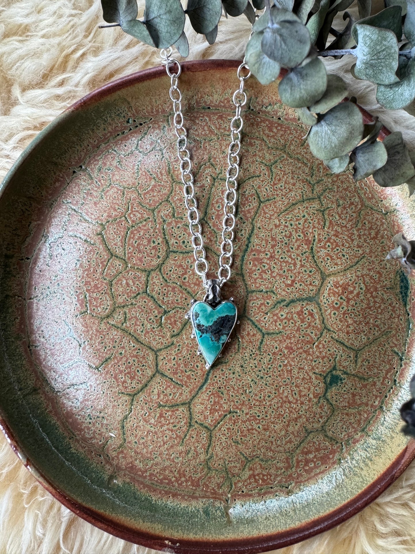 Blue Turquoise "Heart Swell" Statement Necklace