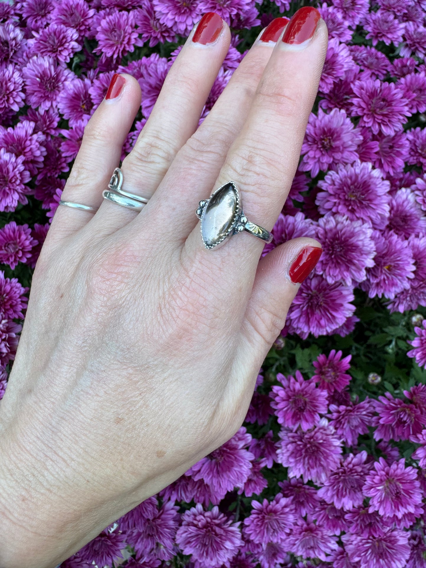 Smokey Quartz Waypoint Ring - Size 6 1/2