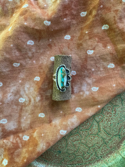 Royston Ribbon Turquoise "Ripple" Ring - size 7