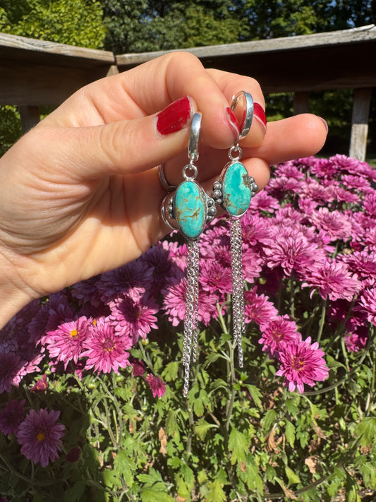 Tyrone Turquoise Duster Earrings