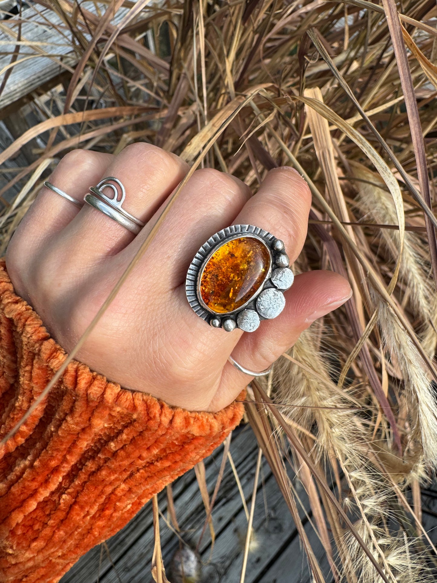 Amber "Kings Canyon" Statement Ring - Size 8