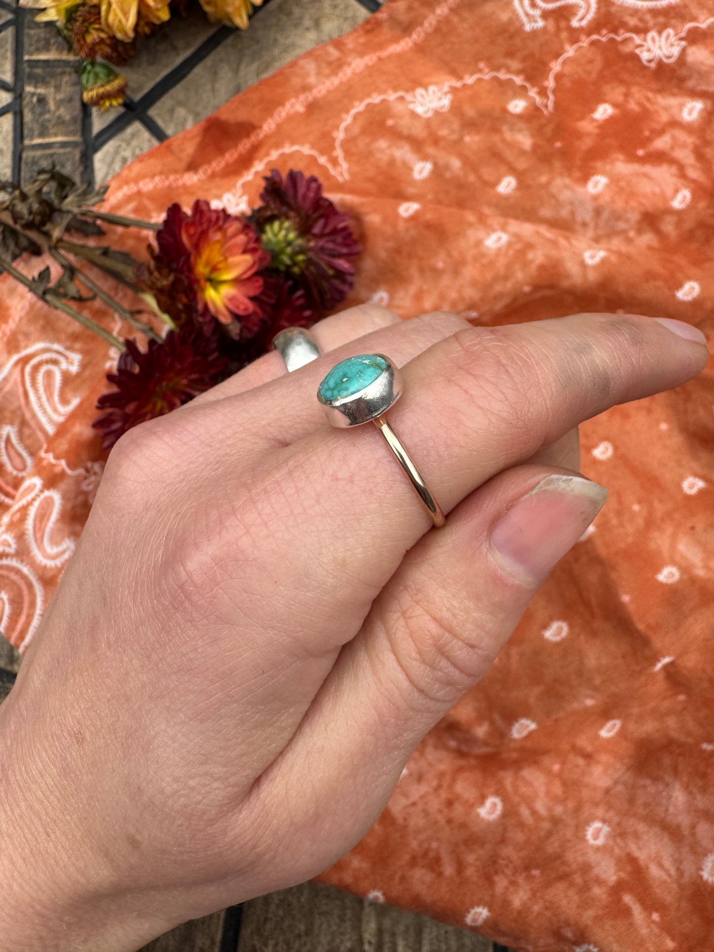 Cripple Creek Turquoise Stacker - size 7 3/4