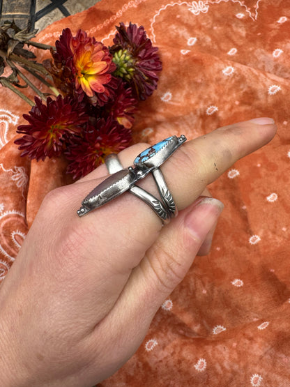 Golden Hills and Sugilite Statement ring - size 6