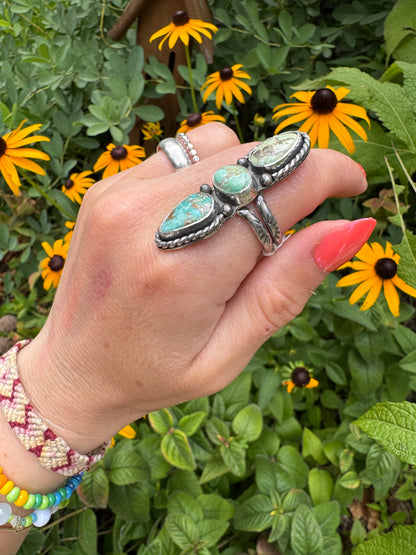 Carico Lake Turquoise Ring - Size 7, 8, 9 -adjustable