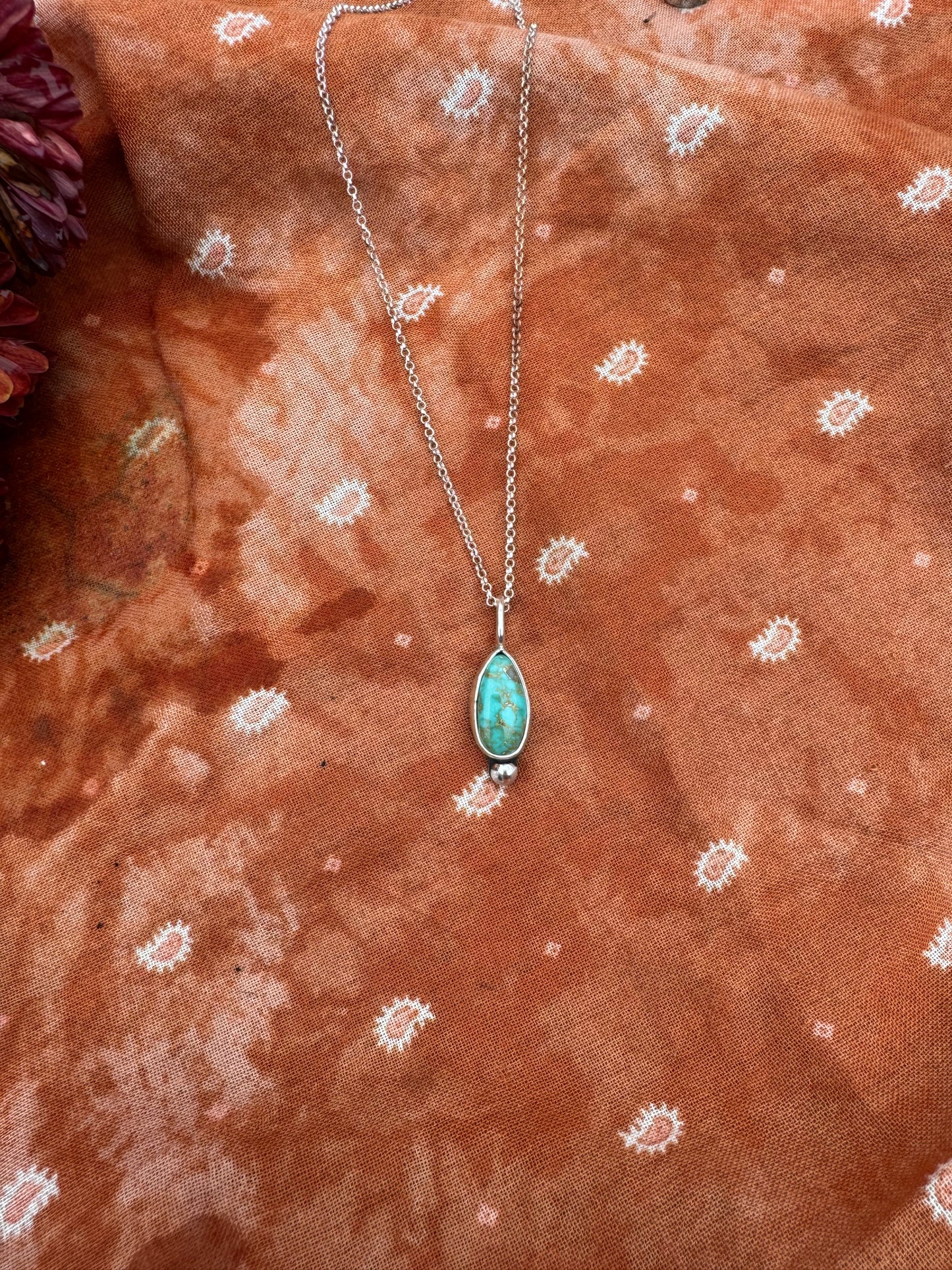Turquoise Dainty Drop Necklace no.20