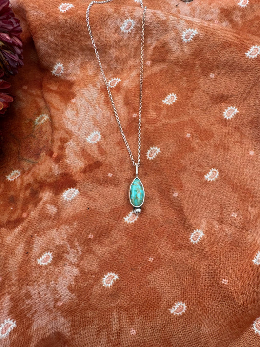 Turquoise Dainty Drop Necklace no.20