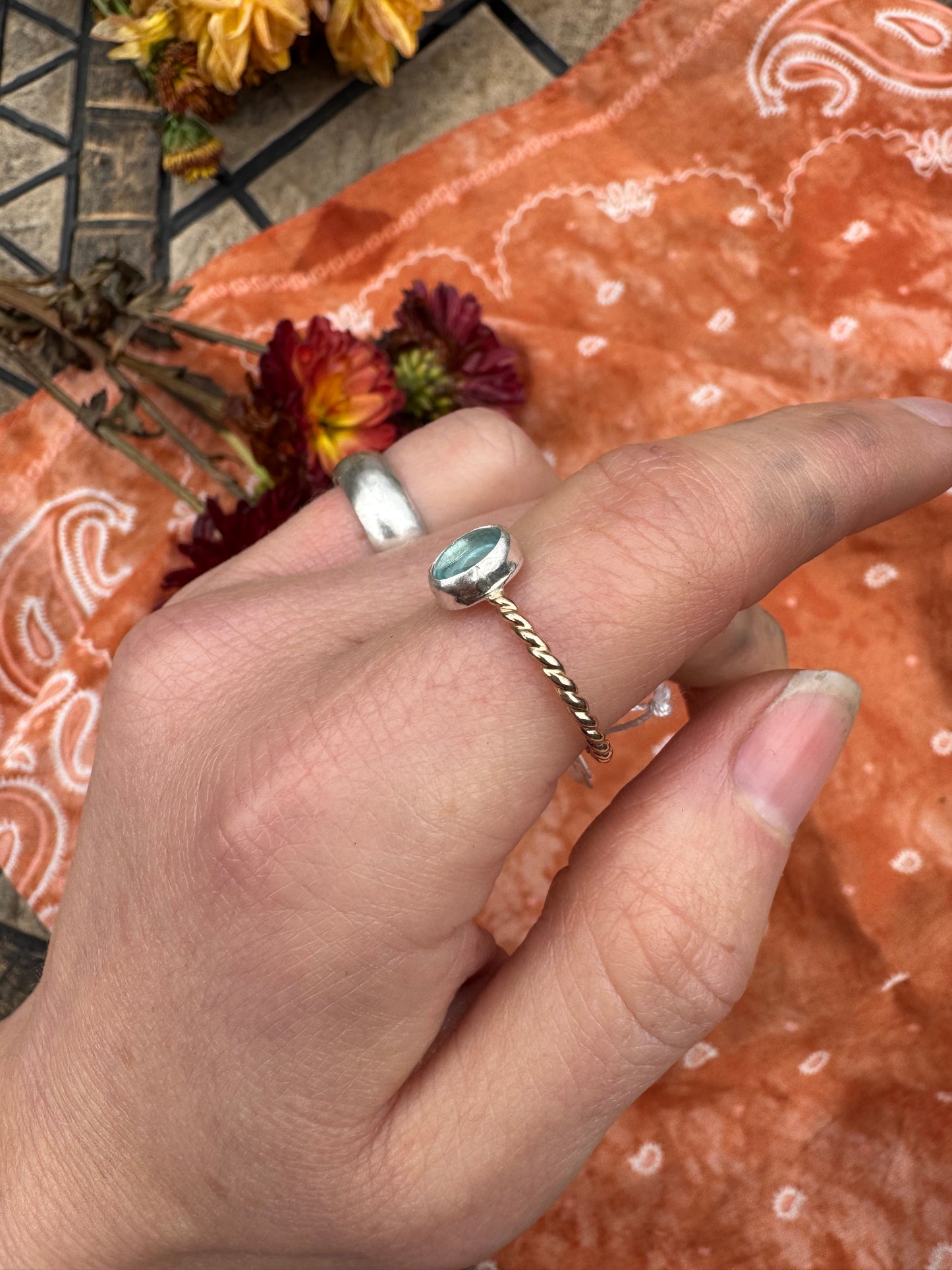 Aquamarine Stacker - size 7 3/4