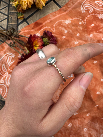 Aquamarine Stacker - size 7 3/4