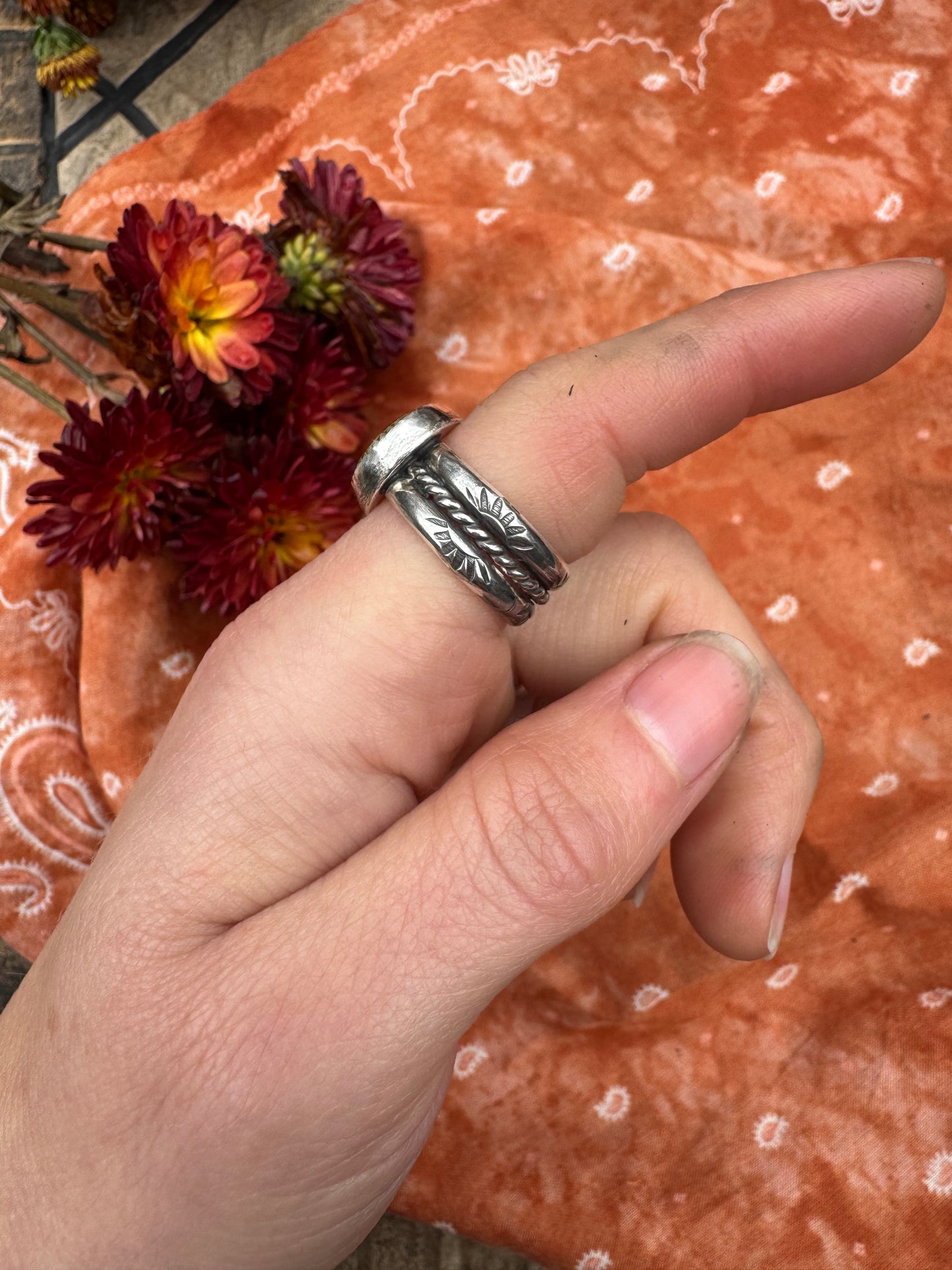 Royston Turquoise Horizon Ring - Size 6 3/4