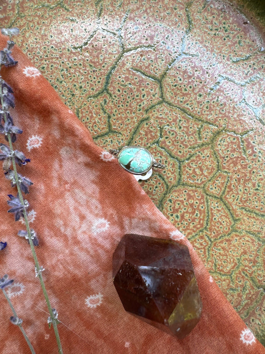 Carico Lake Turquoise Stacker Ring - Size 6 3/4