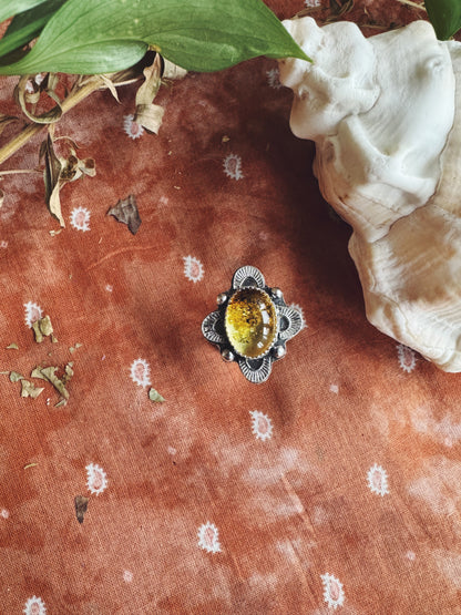 Amber Zia Ring - Size 8