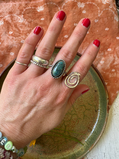 Stella Blue Turquoise Ring - Size 8