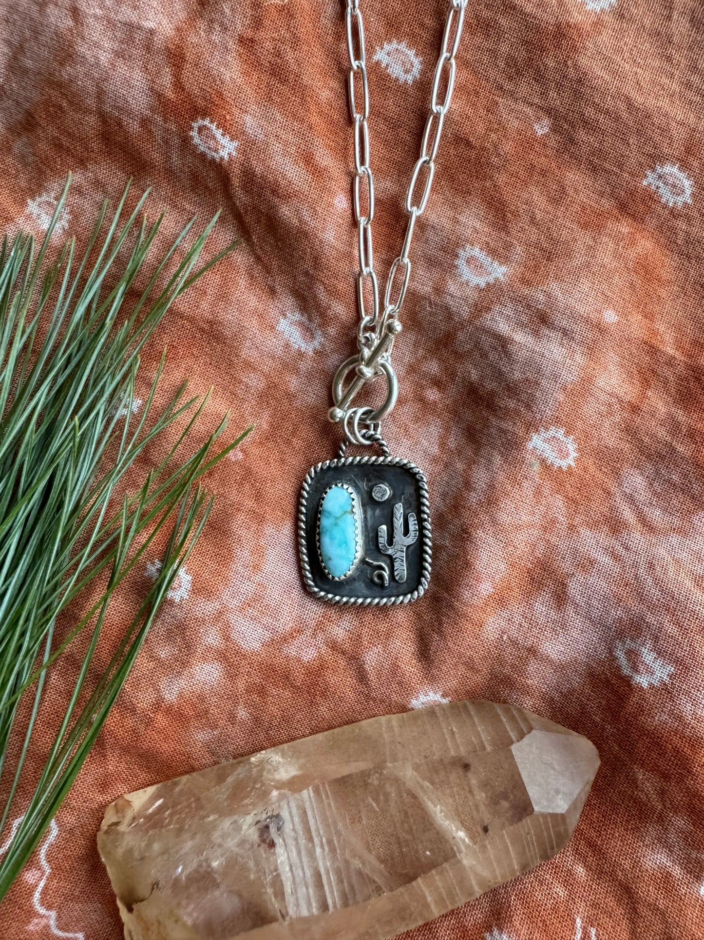 Cactus Scene Toggle Necklace no.1