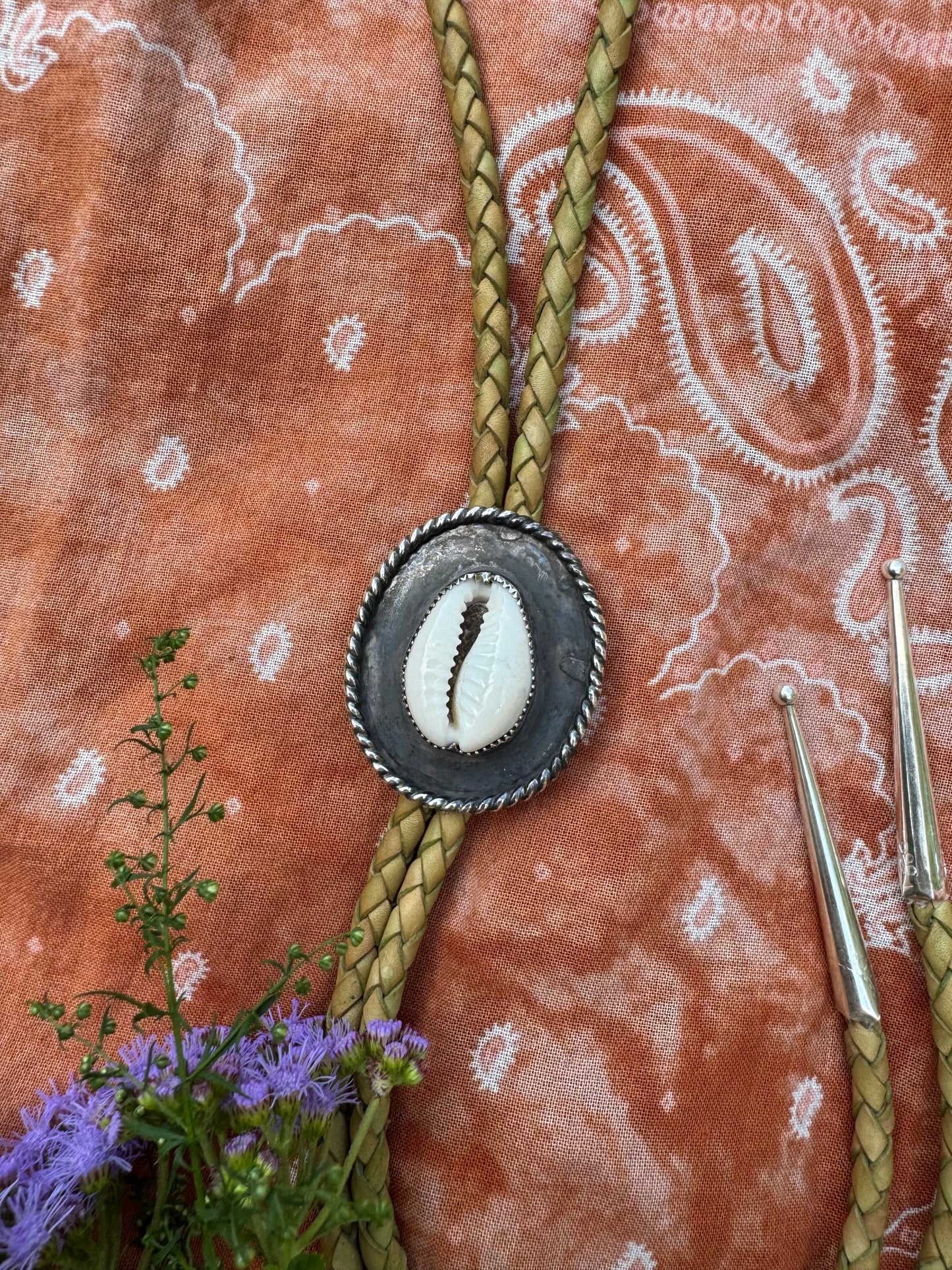 Cowrie Shell Bolo Tie