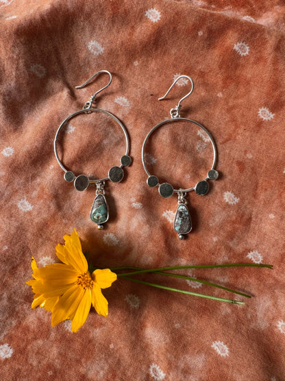 Dry Creek Turquoise "Boulder" Hoops no. 2