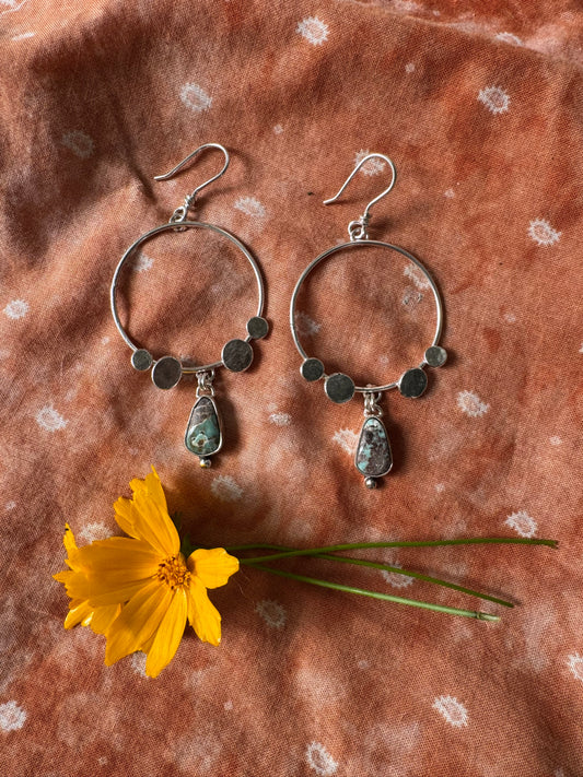 Dry Creek Turquoise "Boulder" Hoops no. 2