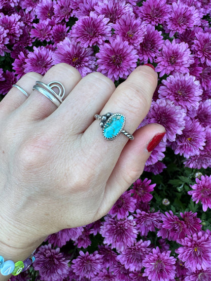 Cripple Creek Turquoise Waypoint Ring - Size 6 3/4