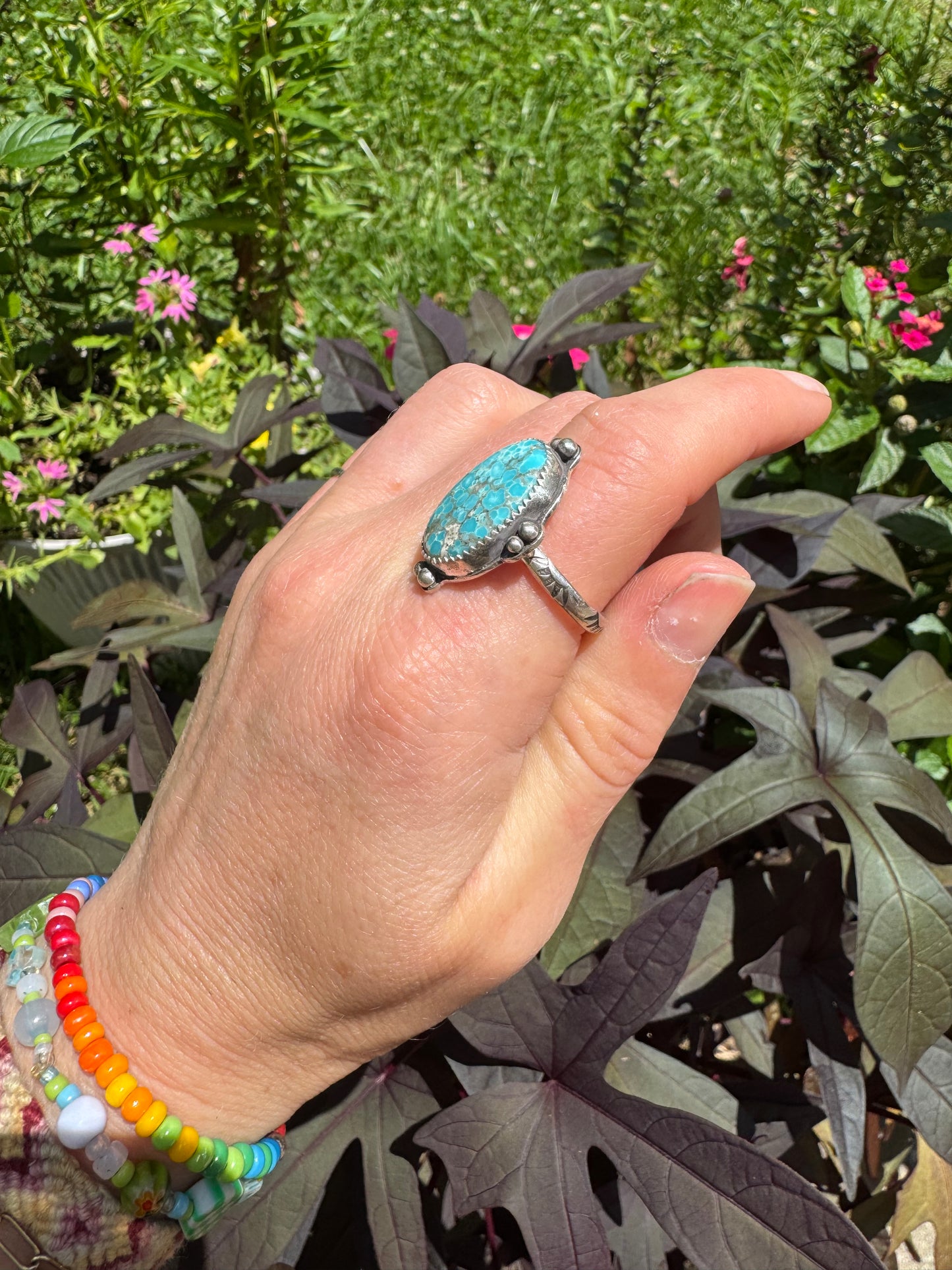 White Water Turquoise ring - size 8