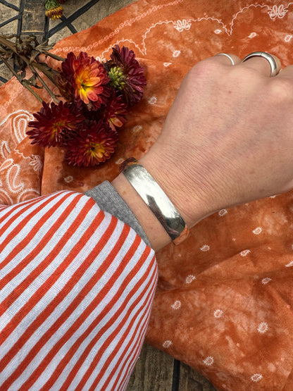 Wide Sterling Silver Cuff - Size Large