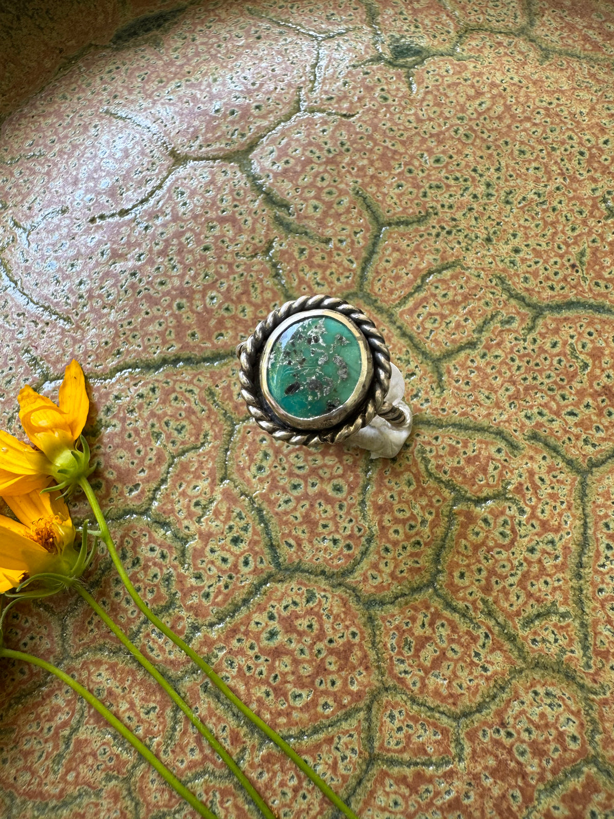 Carico Lake Turquoise Ring - Size 8 1/2