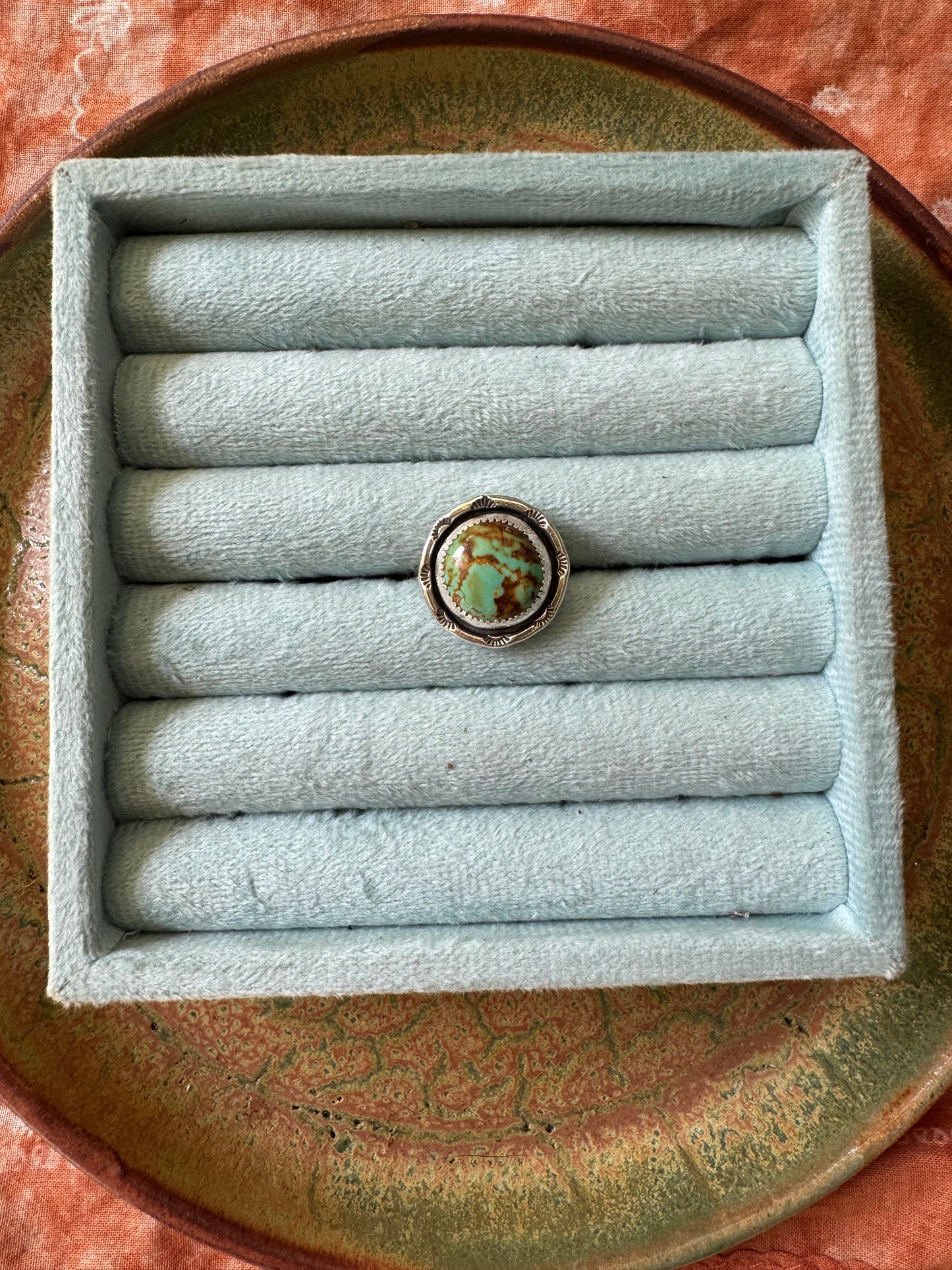 Royston Turquoise "Compass" Ring - Size 8 1/2