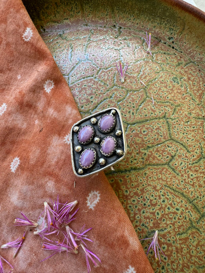 Purple Phosphosiderite ring - size 8 to 10