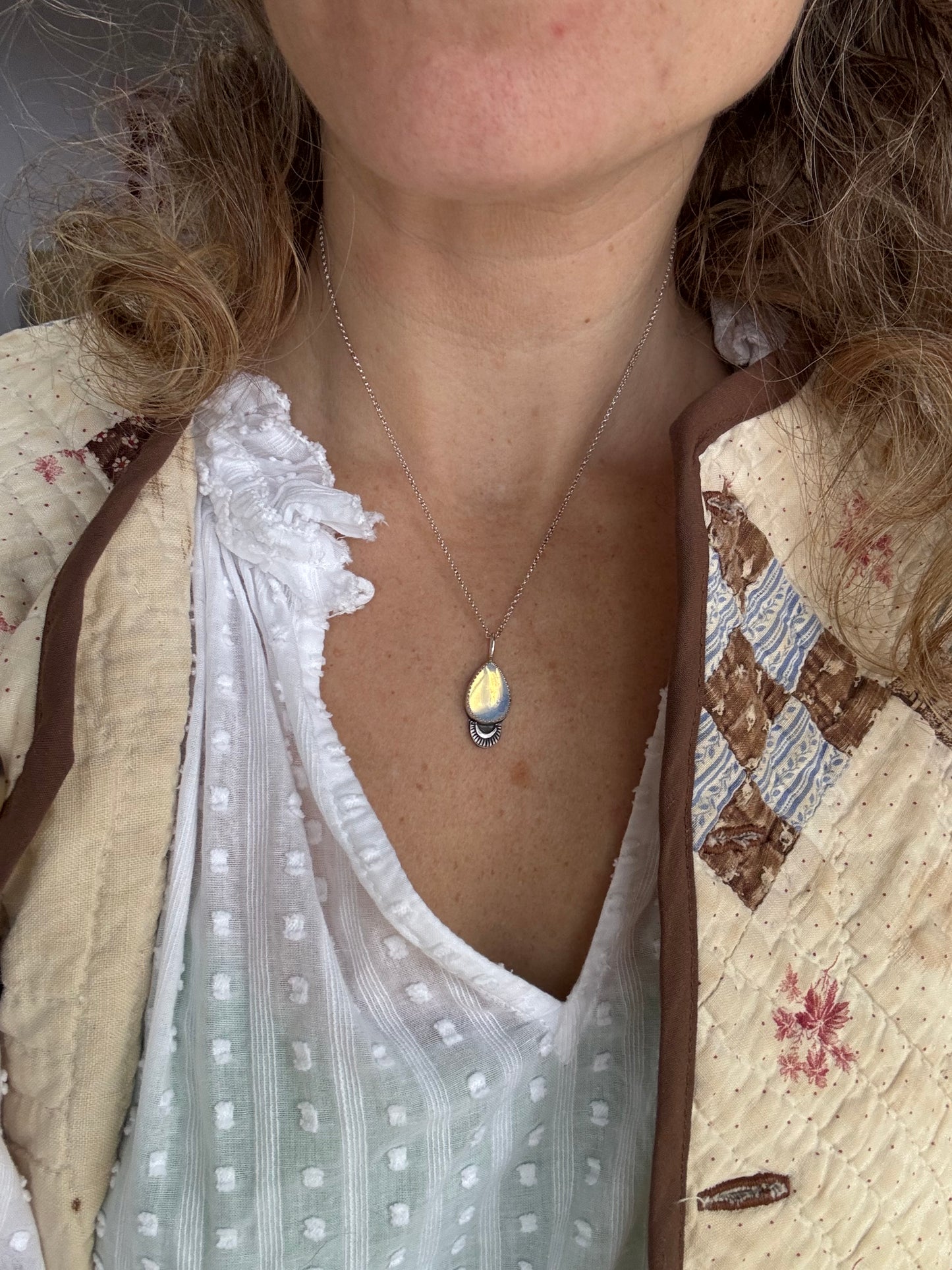 Opalite Dainty Drop Necklace