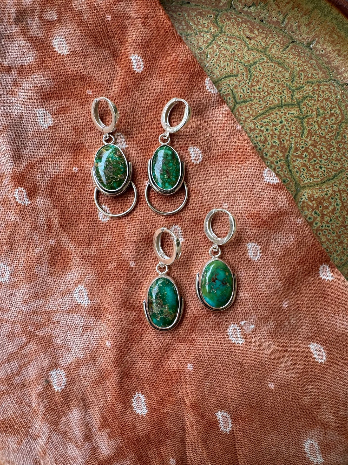 Sonoran Mountain Turquoise Earrings with loop
