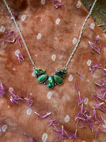Sonoran Gold Bloom Turquoise Necklace