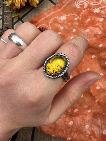 Amber Statement Ring - Size 10
