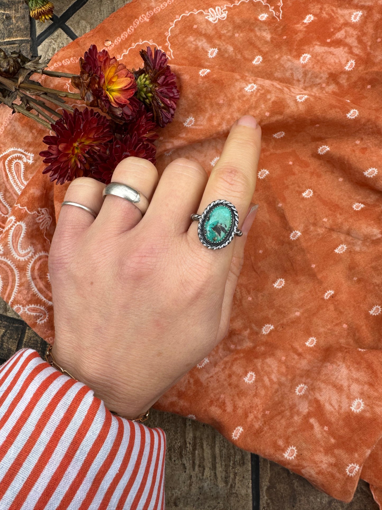 Cripple Creek Turquoise ring - size 6