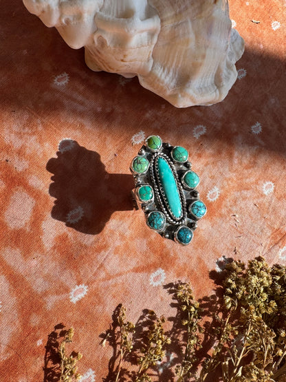 Ombre "Columbia" Turquoise Ring - Size 8 - 8 1/2